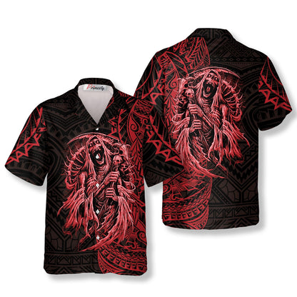 Red Death Skull Hawaiian Shirts For Men - Primesty
