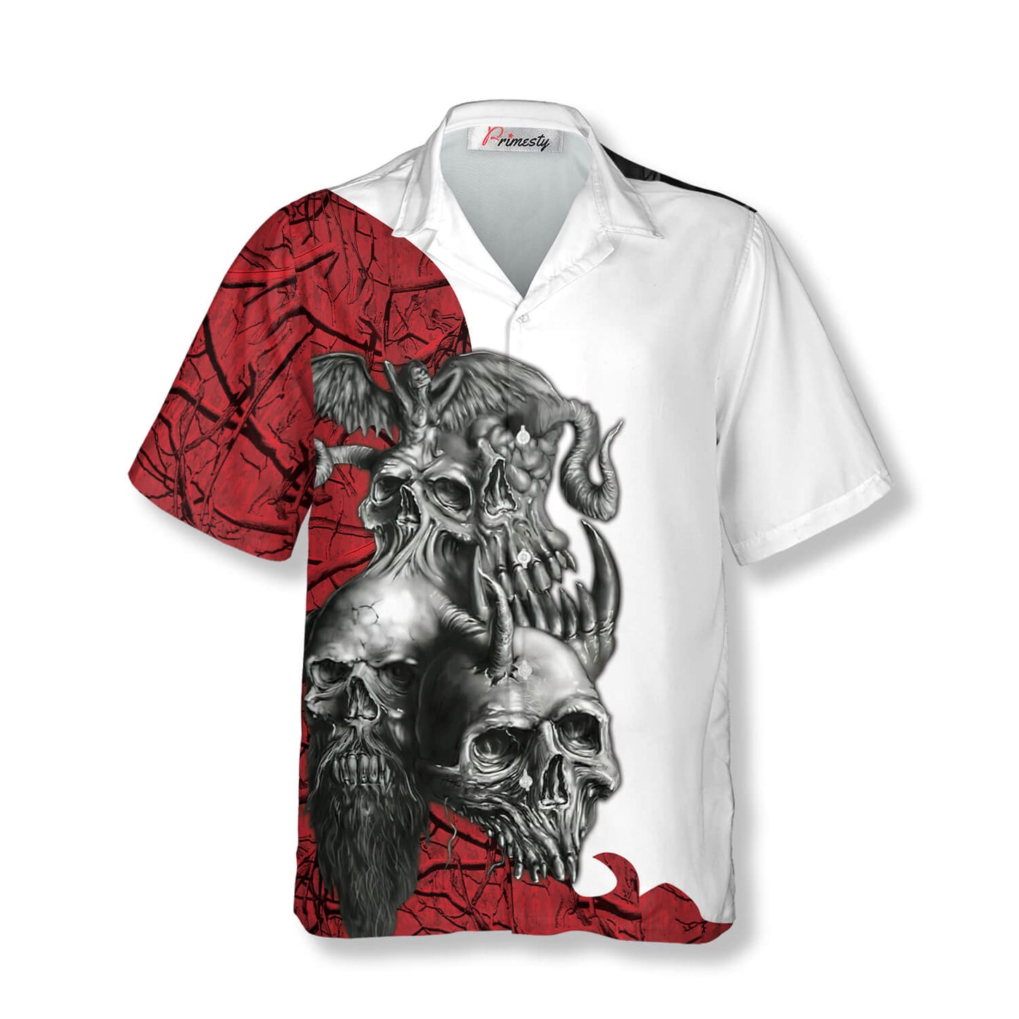 Red Roots Skull Hawaiian Shirt