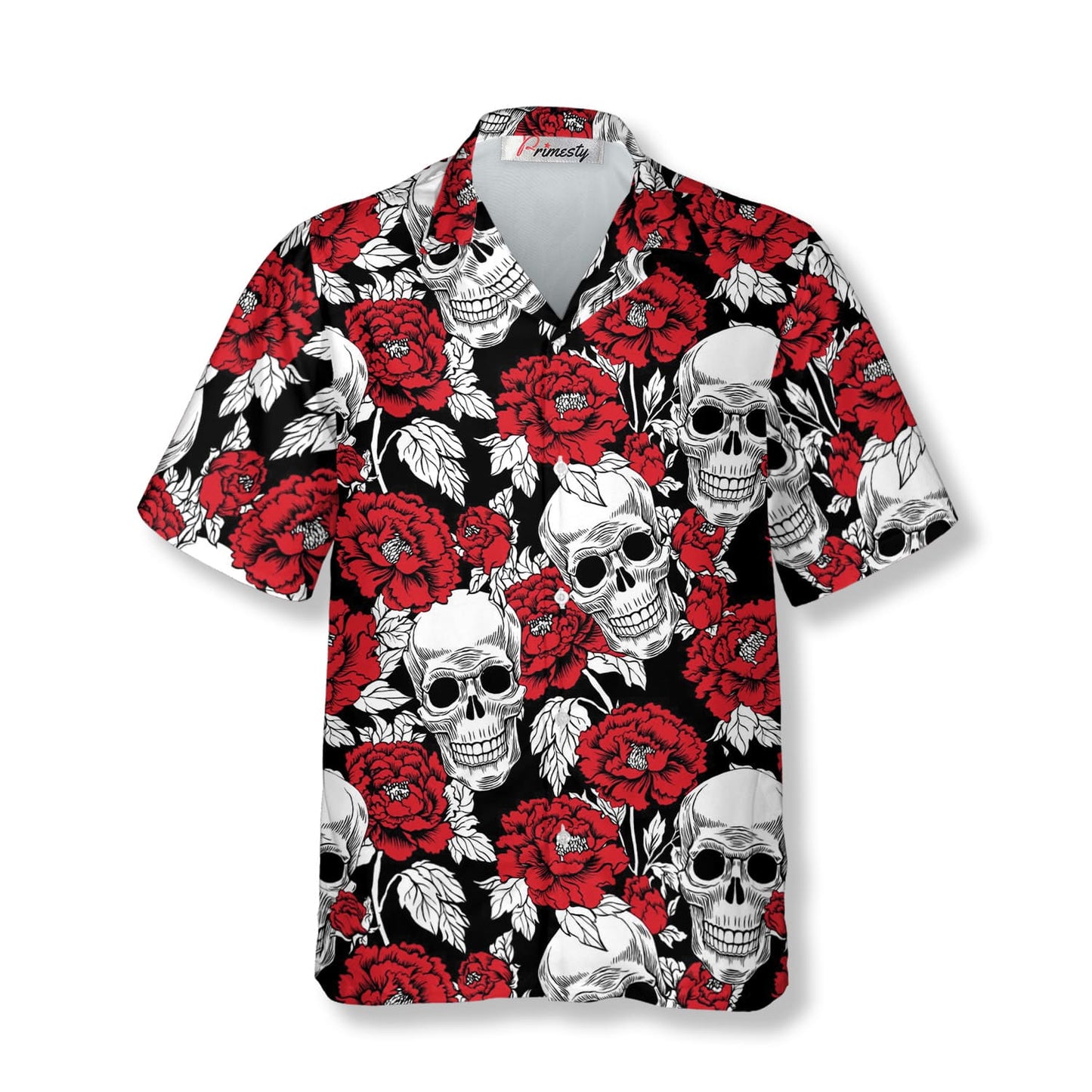 Roses And Skeleton Skull Hawaiian Shirt