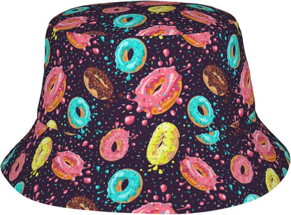 Tropical Banana Leaf Print Bucket Hat Unisex Summer Sun Hat UV Protection Casual Outdoor Beach Vacation Fisherman Hat