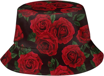 Hawaiian Tropical Floral Print Bucket Hat Pineapple Palm Leaf Pattern Sun Hat