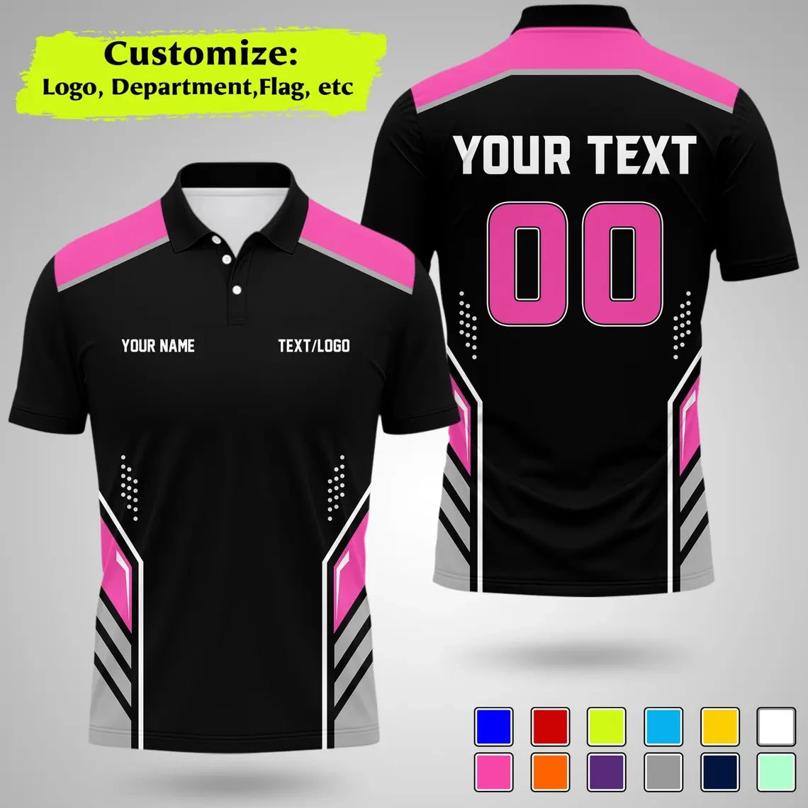 Personalized Team Polo Shirt Name Logo Number Polo Shirts