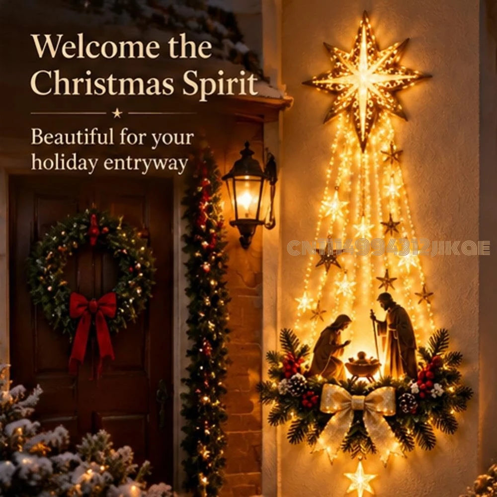 Bethlehem Star of Faith Glowing LED Nativity Decor