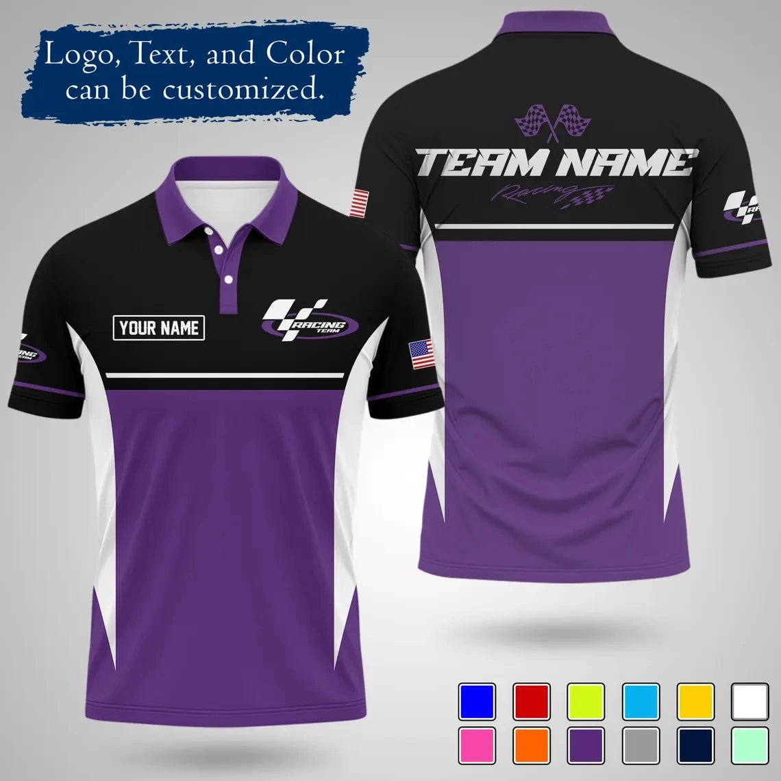 Personalized Name Team Logo And Color For Racing Teams