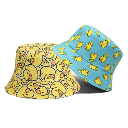 Duck Bucket Hat Cartoon Yellow Fisherman Hats