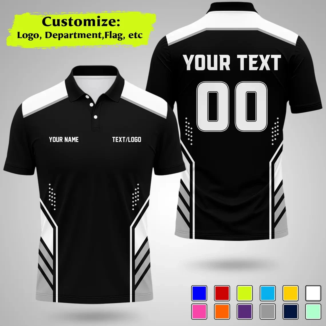 Personalized Team Polo Shirt Name Logo Number Polo Shirts
