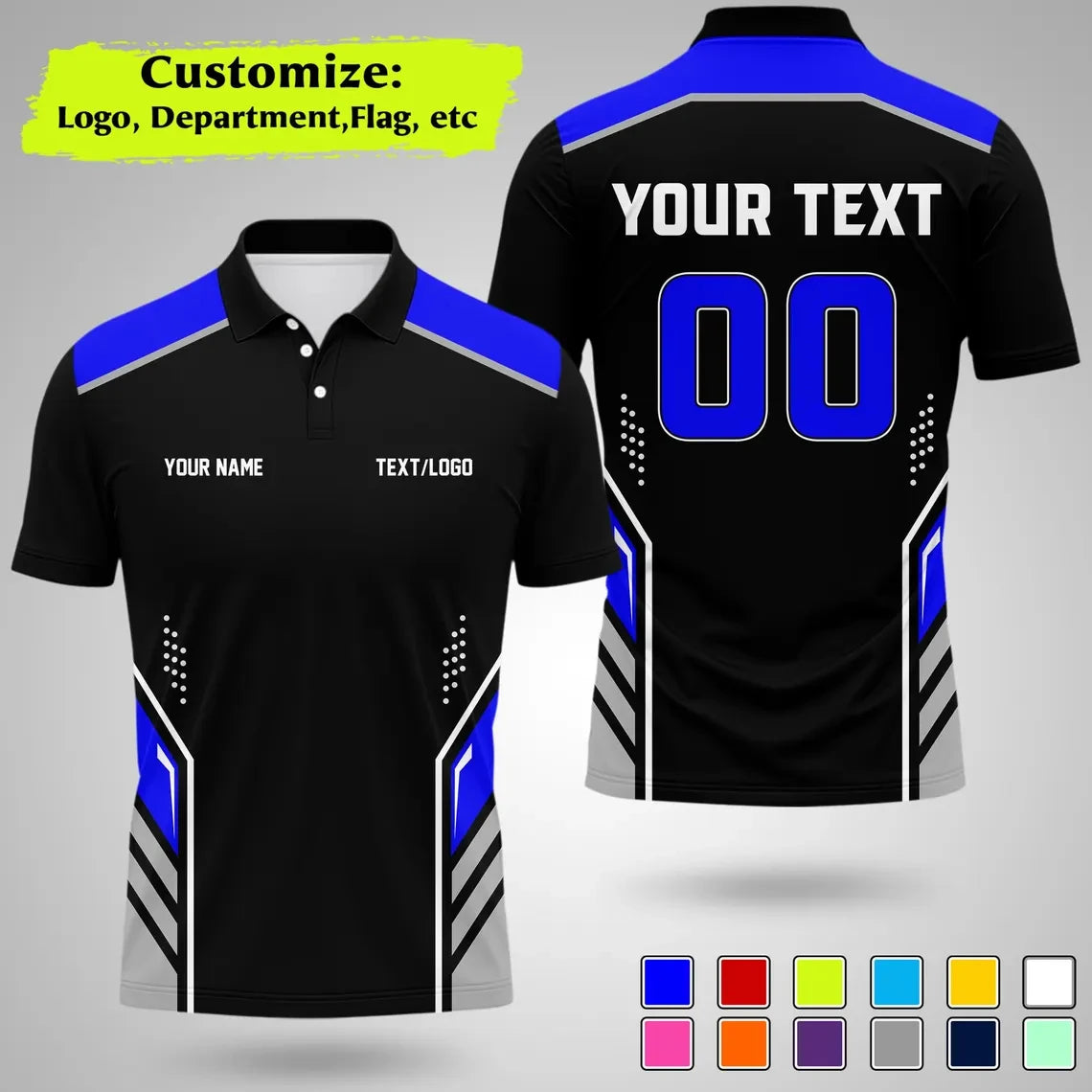 Personalized Team Polo Shirt Name Logo Number Polo Shirts