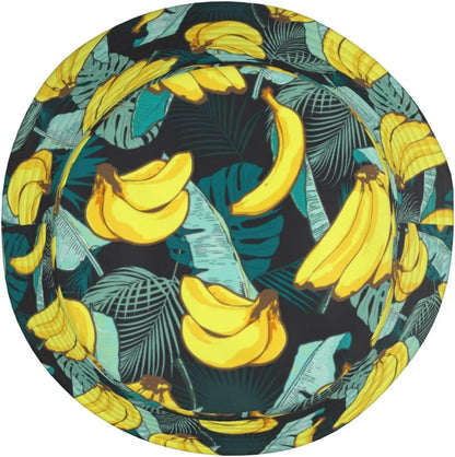Tropical Banana Leaf Print Bucket Hat Unisex Summer Sun Hat UV Protection Casual Outdoor Beach Vacation Fisherman Hat