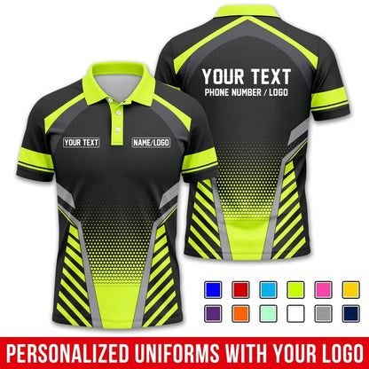Custom Name Logo Text 3D Printed Polo Shirts Trend Button Up Sports