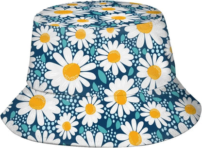 Hawaiian Tropical Floral Print Bucket Hat Pineapple Palm Leaf Pattern Sun Hat