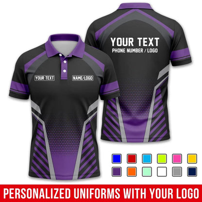 Custom Name Logo Text 3D Printed Polo Shirts Trend Button Up Sports