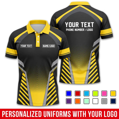 Custom Name Logo Text 3D Printed Polo Shirts Trend Button Up Sports