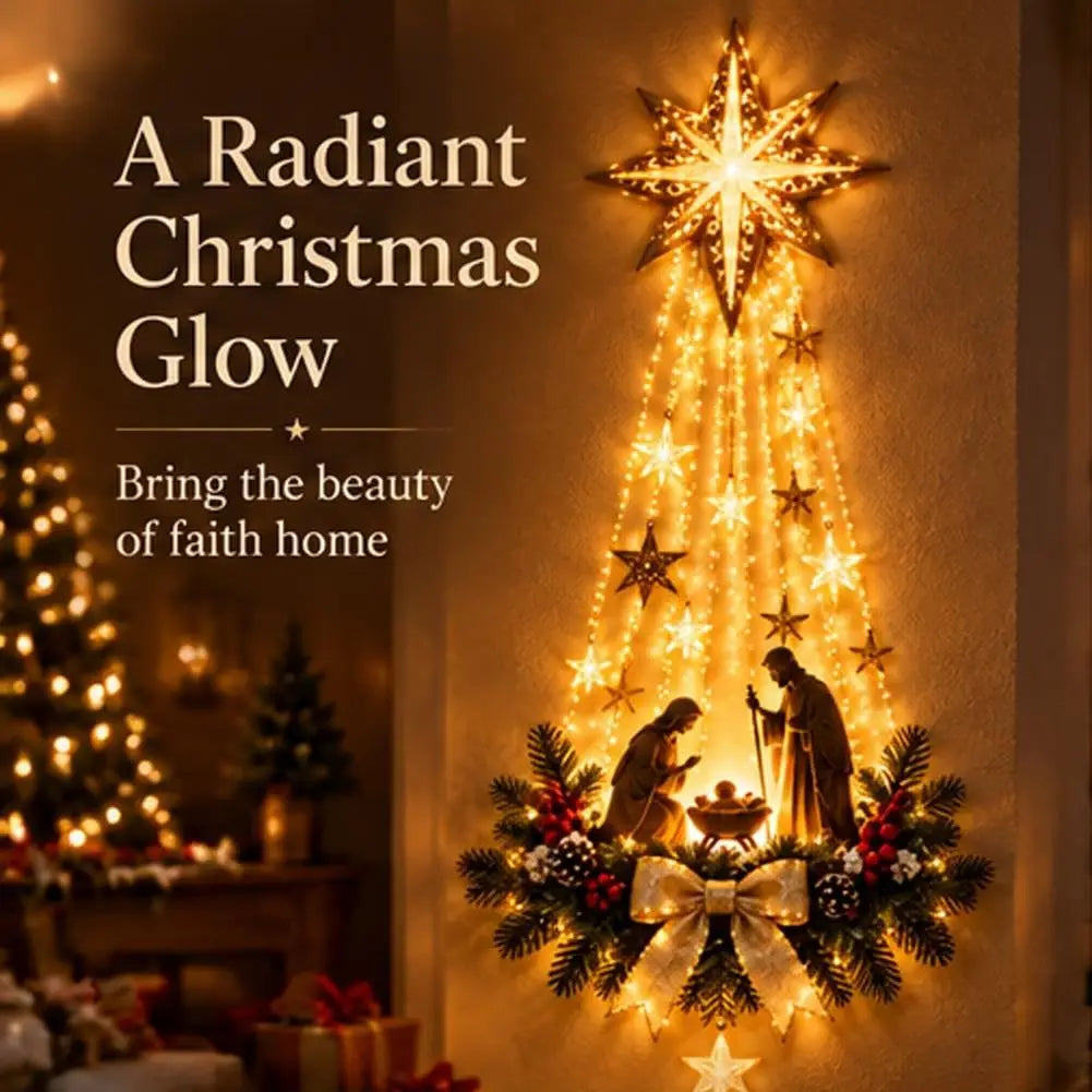 Bethlehem Star of Faith Glowing LED Nativity Decor