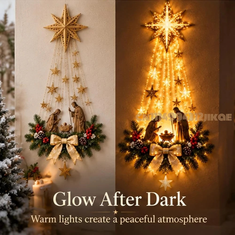 Bethlehem Star of Faith Glowing LED Nativity Decor
