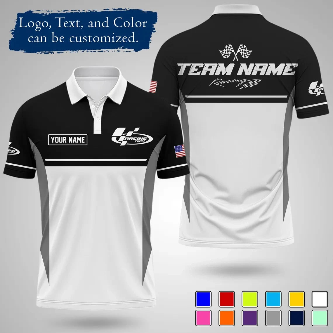 Personalized Name Team Logo And Color For Racing Teams