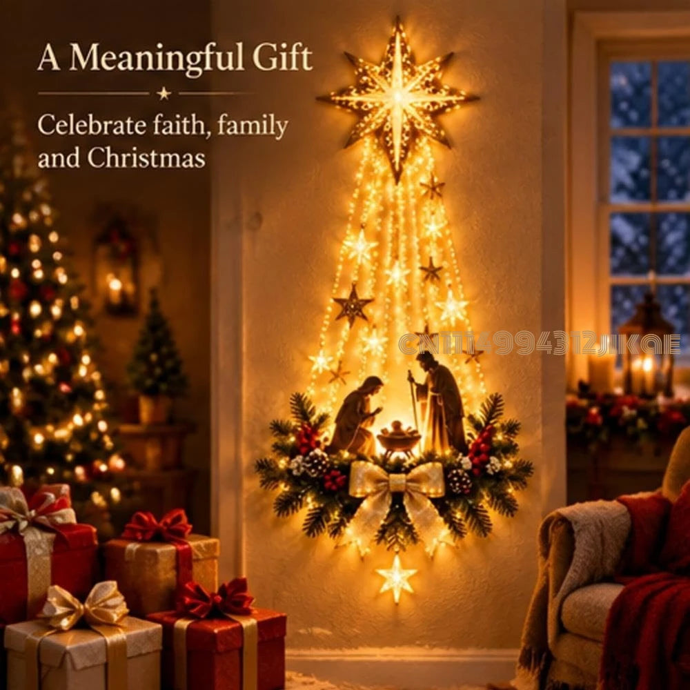 Bethlehem Star of Faith Glowing LED Nativity Decor