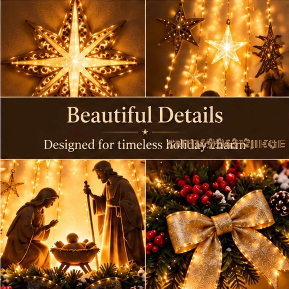Bethlehem Star of Faith Glowing LED Nativity Decor