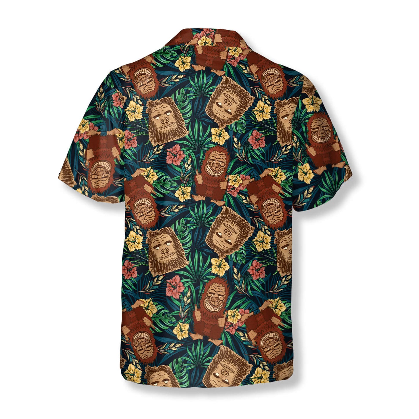Sasquatch Tiki Bigfoot Hawaiian Shirts