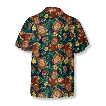 Sasquatch Tiki Bigfoot Hawaiian Shirts