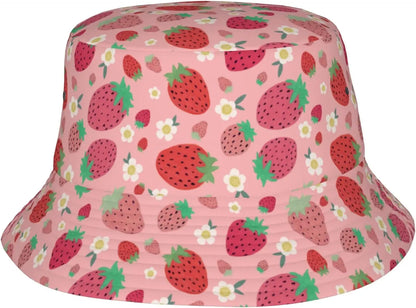Tropical Banana Leaf Print Bucket Hat Unisex Summer Sun Hat UV Protection Casual Outdoor Beach Vacation Fisherman Hat