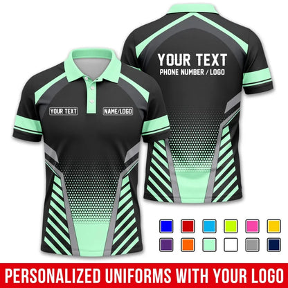 Custom Name Logo Text 3D Printed Polo Shirts Trend Button Up Sports