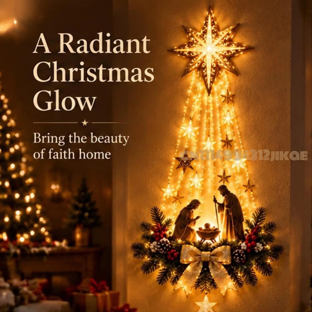 Bethlehem Star of Faith Glowing LED Nativity Decor