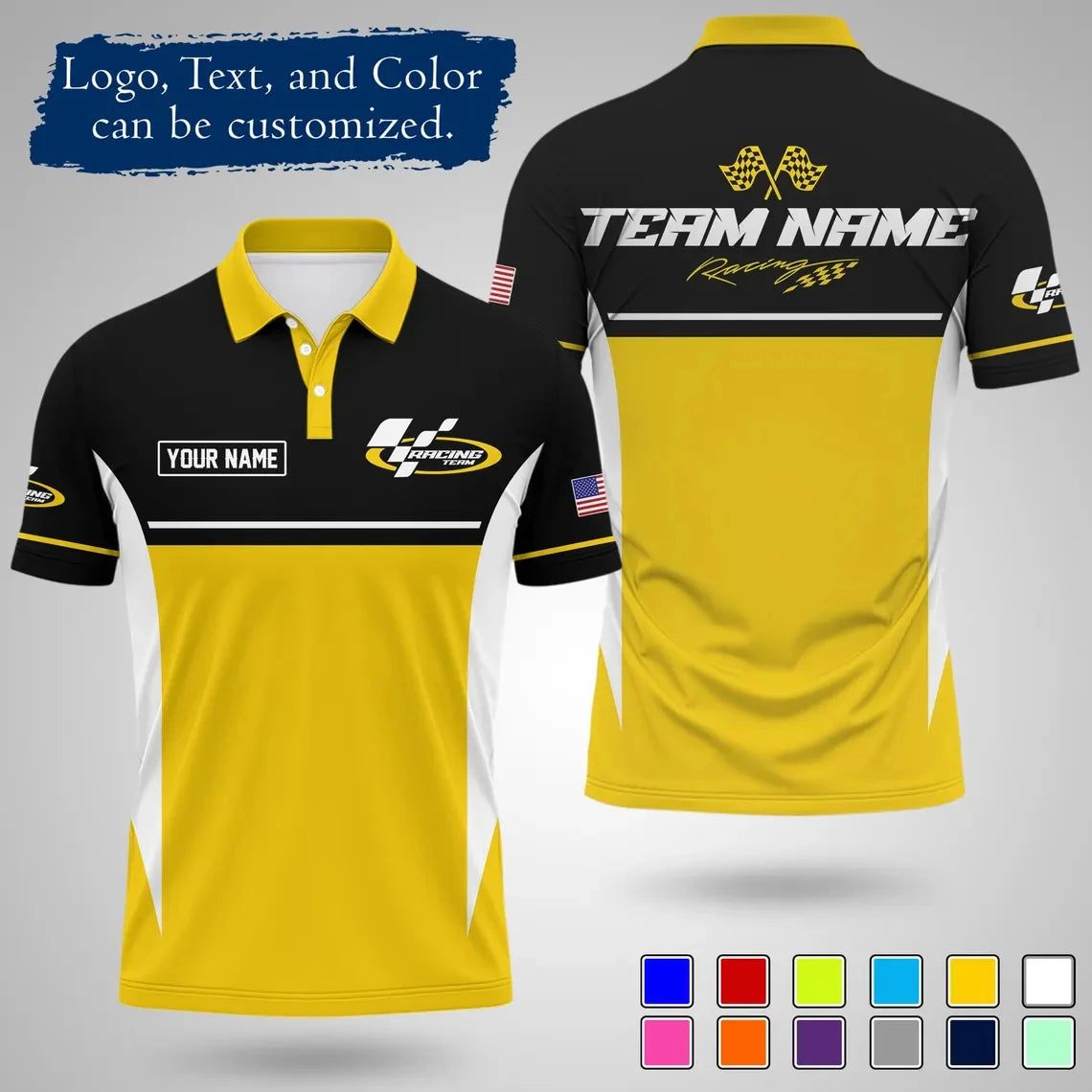 Personalized Name Team Logo And Color For Racing Teams