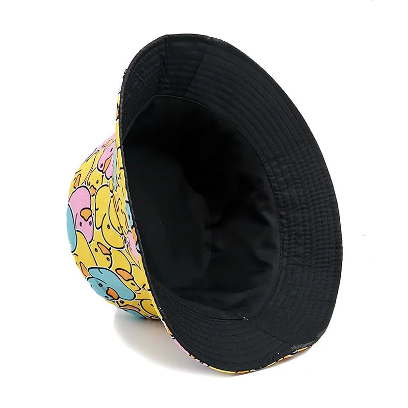 Duck Bucket Hat Cartoon Yellow Fisherman Hats