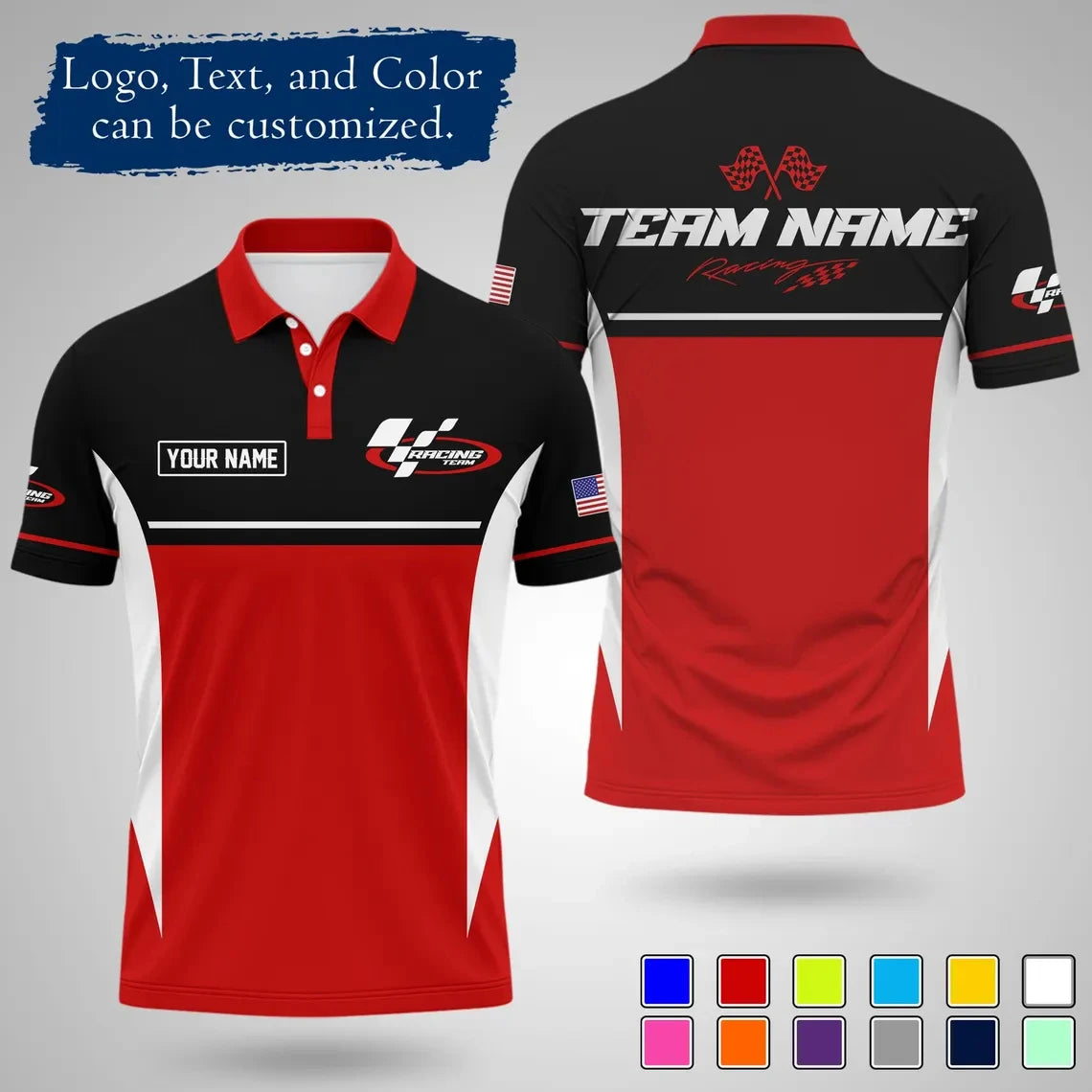 Personalized Name Team Logo And Color For Racing Teams