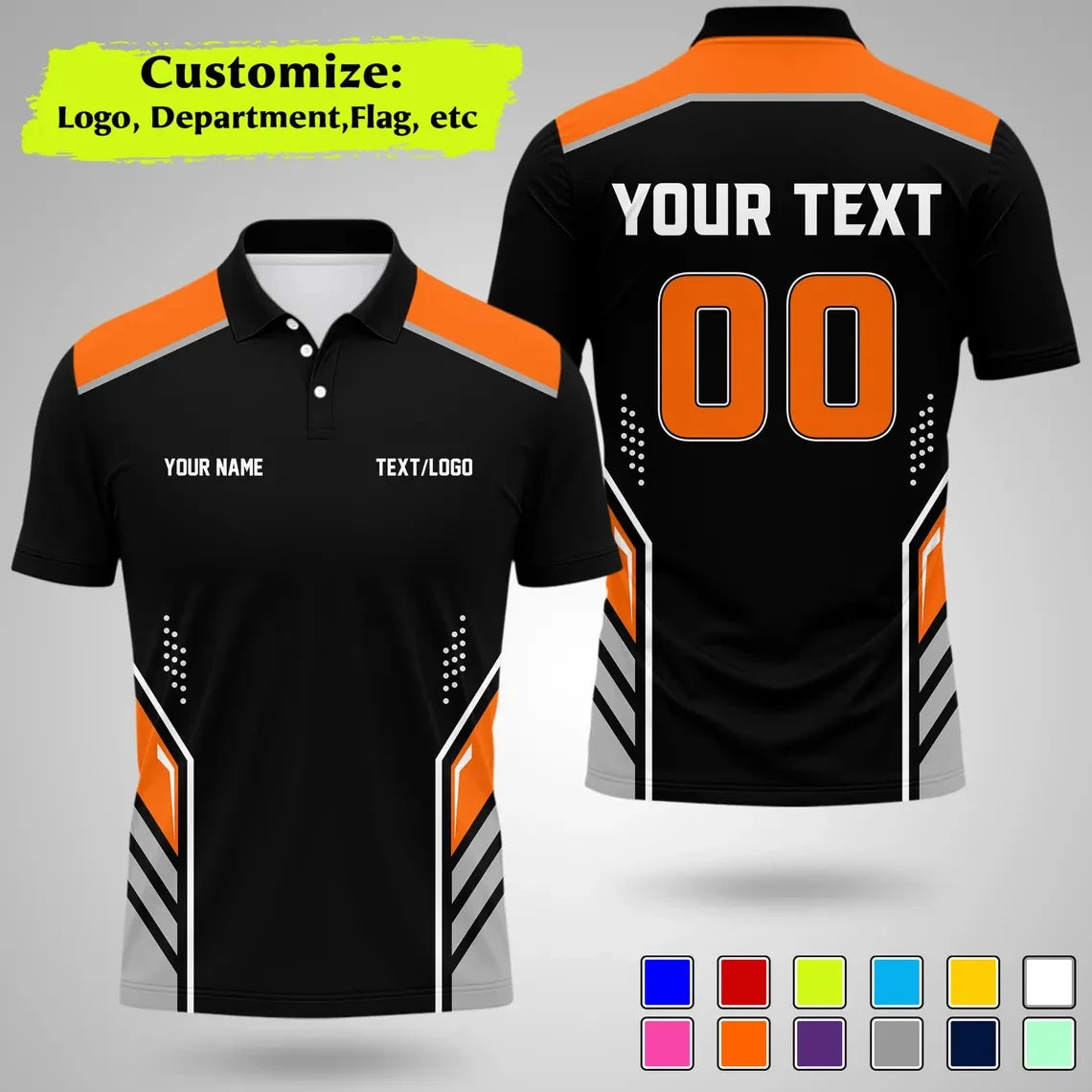 Personalized Team Polo Shirt Name Logo Number Polo Shirts