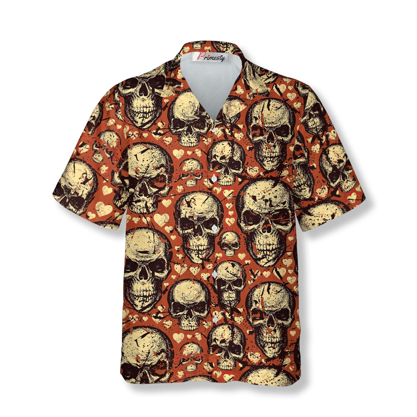 Signs Of The Heart Skull Hawaiian Shirt