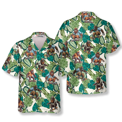Tropical Skater Bigfoot Hawaiian Shirts - Primesty