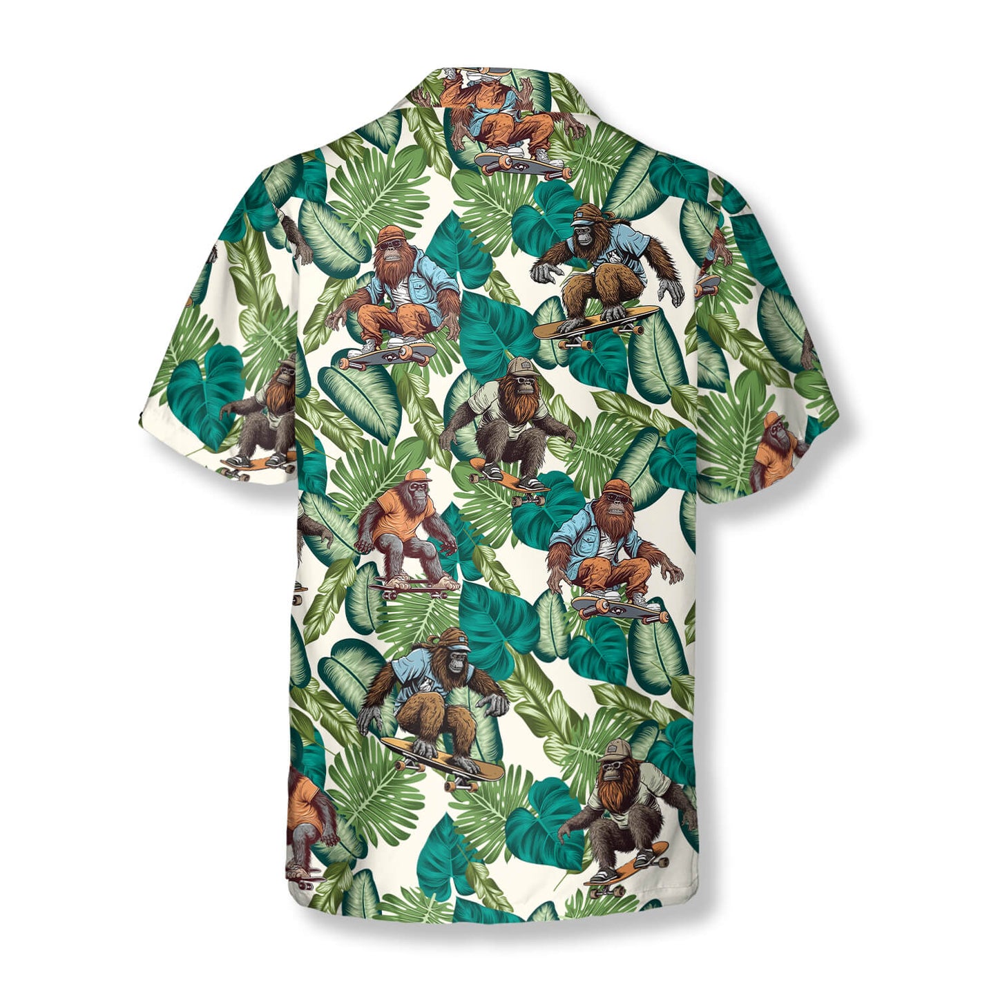 Tropical Skater Bigfoot Hawaiian Shirts