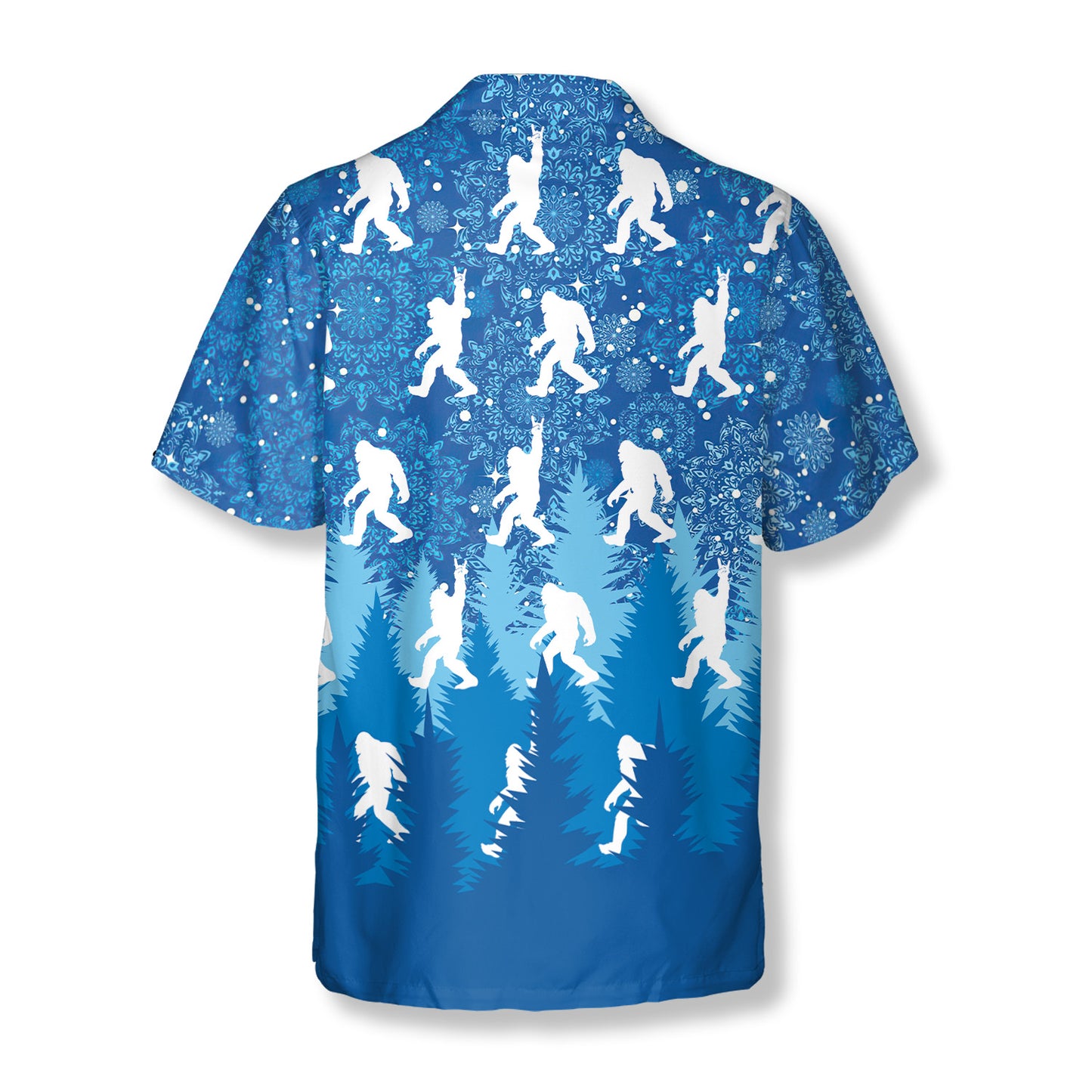 Snow Storm Bigfoot Hawaiian Shirts