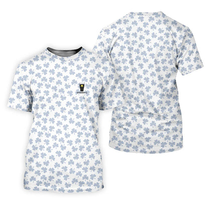 Vitamin G Shamrock Pattern Golf And Beer White Golf Shirt
