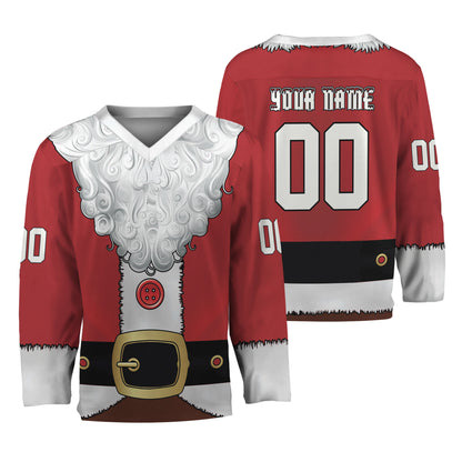 Custom Santa Team Hockey Jersey