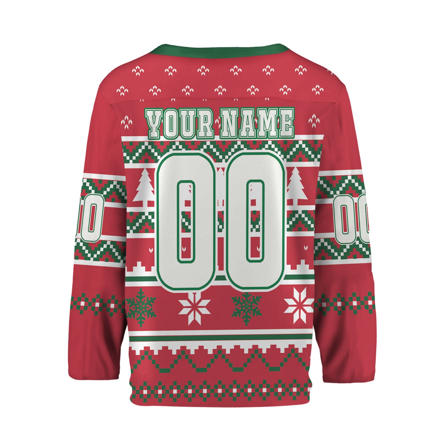 Custom Logo Red Ugly Pattern Team Hockey Jersey