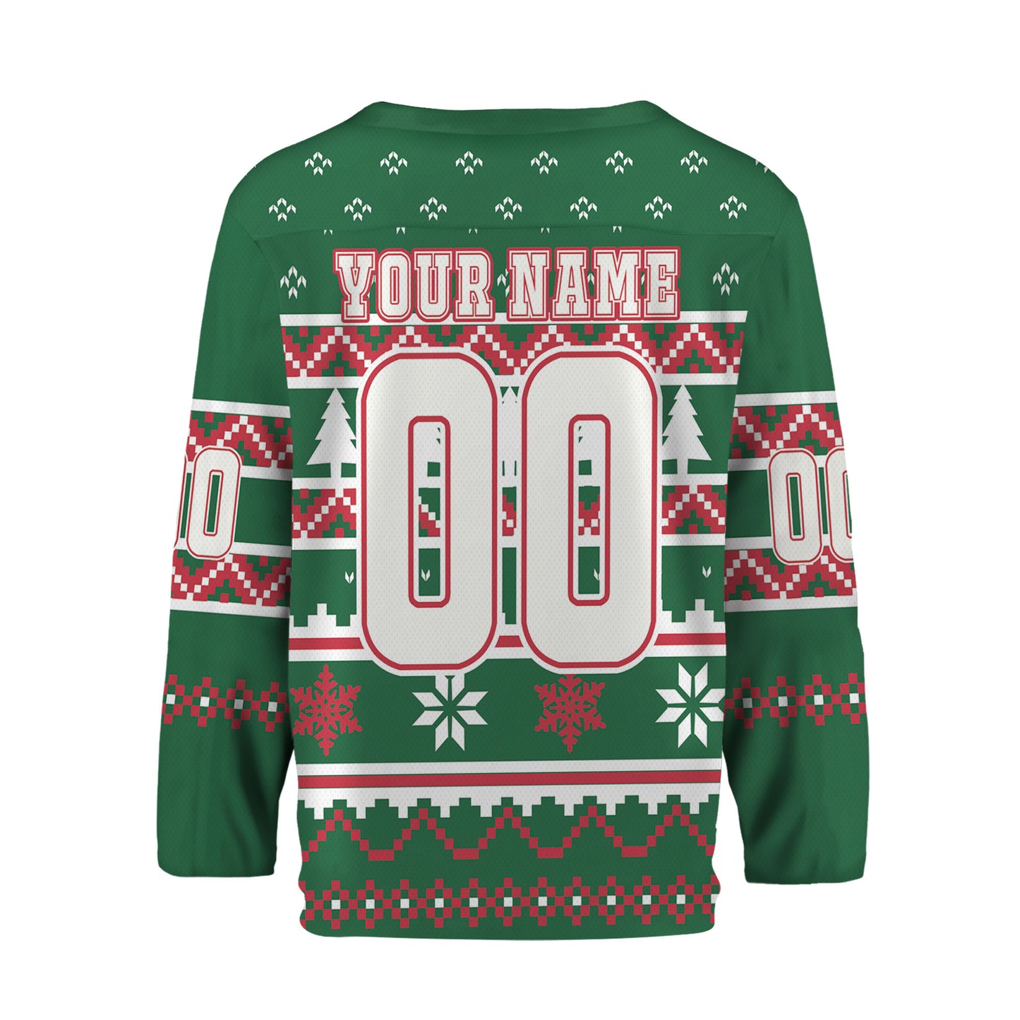 Custom Logo Green Ugly Pattern Team Hockey Jersey