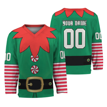 Custom Elf Team Hockey Jersey