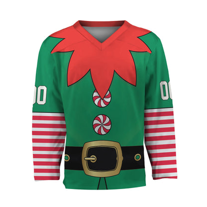 Custom Elf Team Hockey Jersey