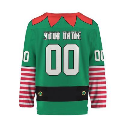 Custom Elf Team Hockey Jersey