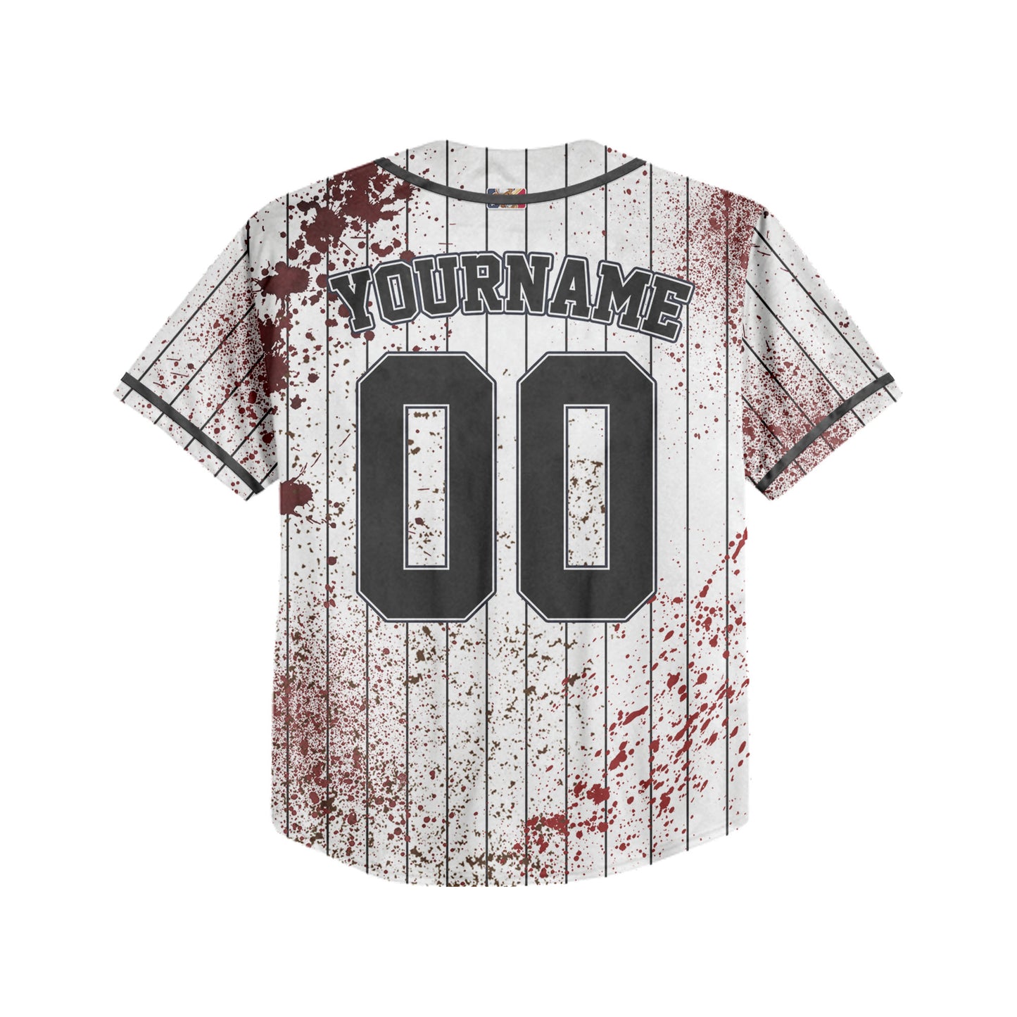 Custom Halloween Zombie Blood Black Baseball Jersey