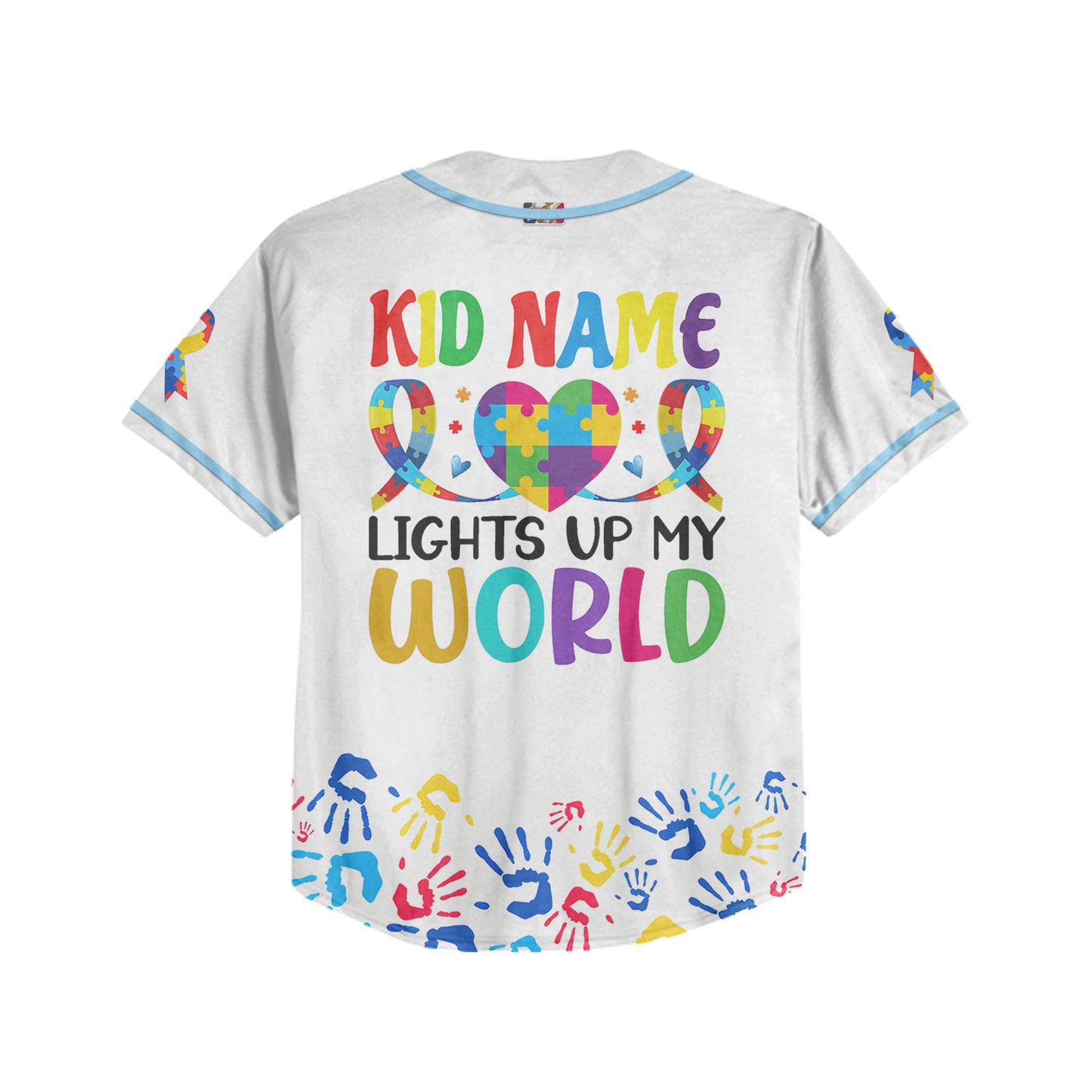 Custom Proud Autism Dad Baseball Jersey