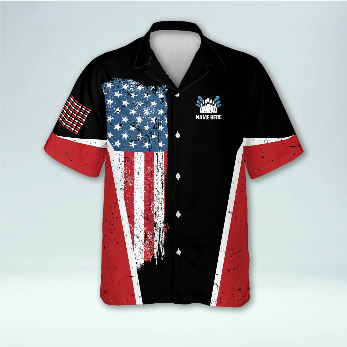 USA Bowling Flag Hawaiian Shirt HB0012