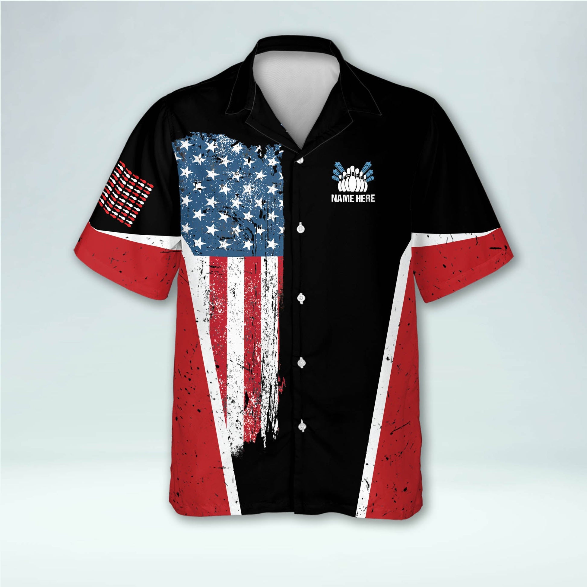 USA Bowling Flag Hawaiian Shirt HB0012