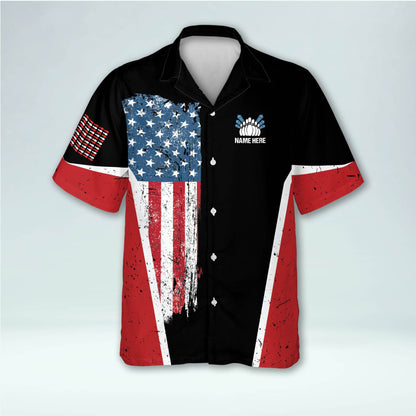 USA Bowling Flag Hawaiian Shirt HB0012