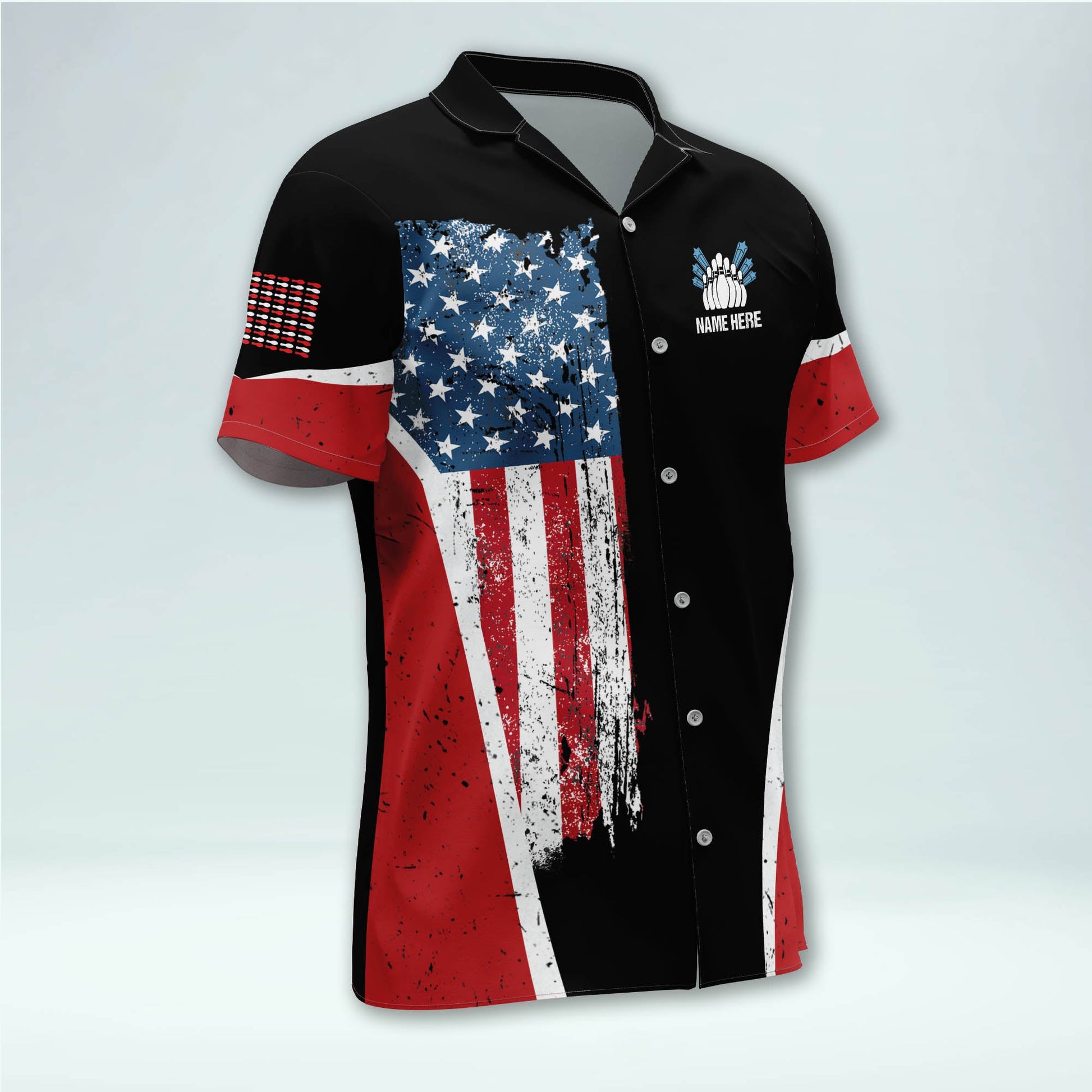 USA Bowling Flag Hawaiian Shirt HB0012