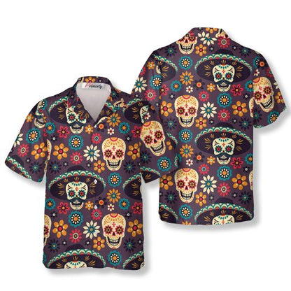 The Day of the Dead Skull Hawaiian Shirt - Primesty