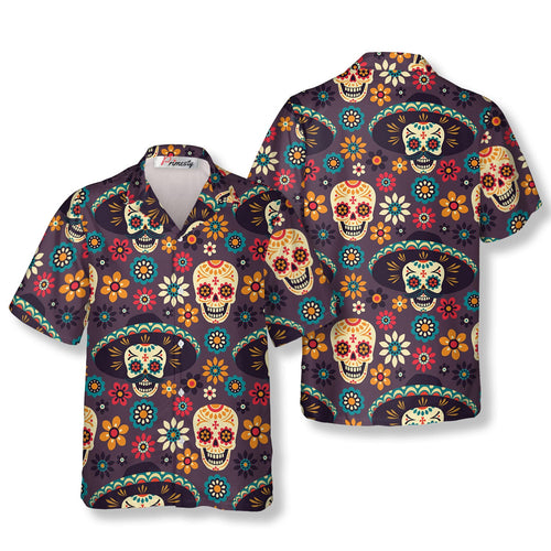 The Day of the Dead Skull Hawaiian Shirt - Primesty