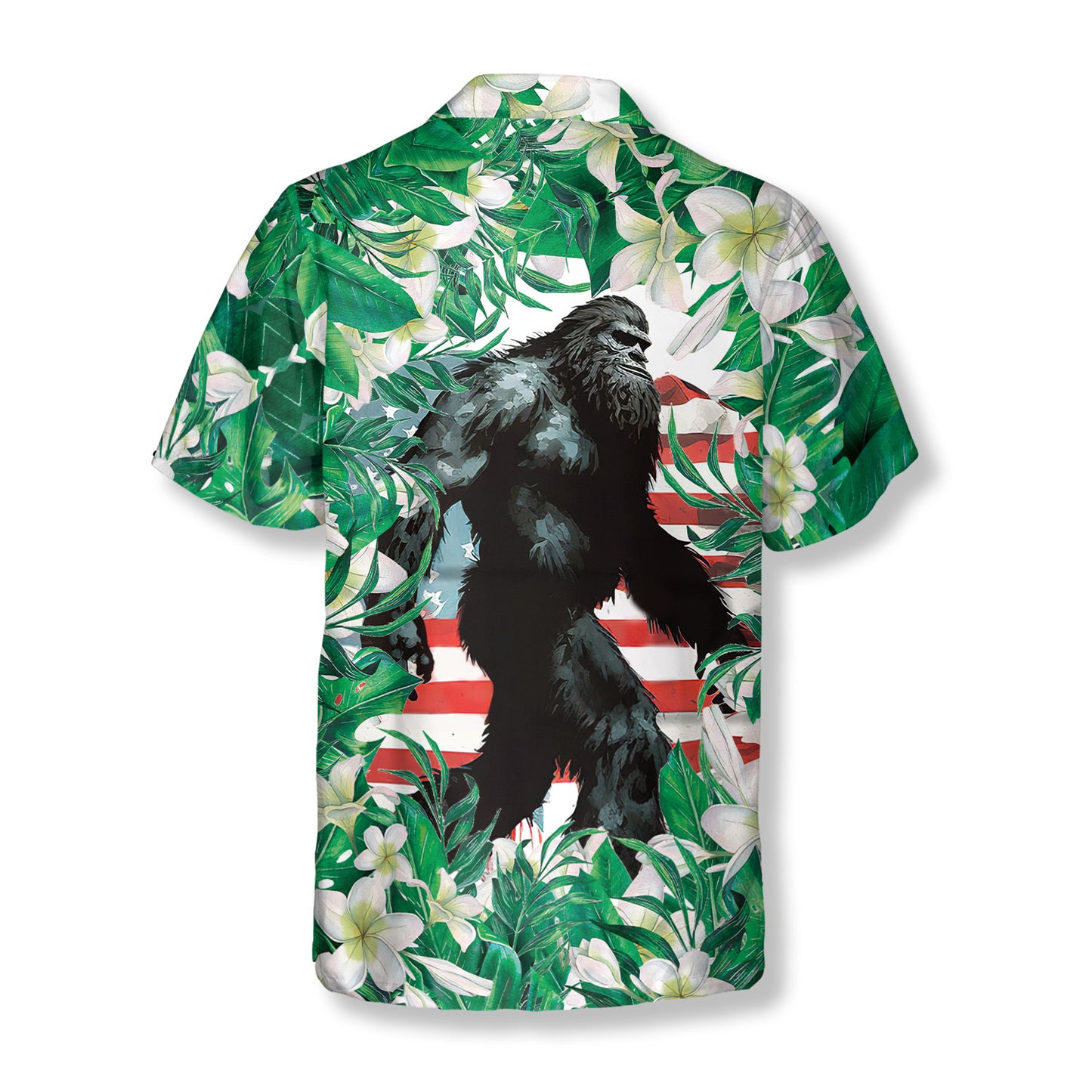 Tropical Leaves Bigfoot Hawaiian Shirts For Men